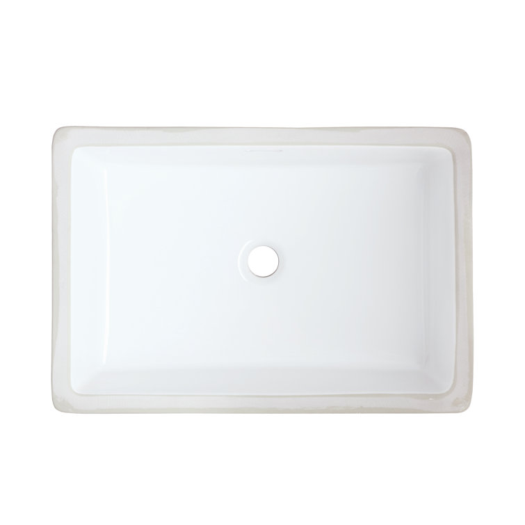 Plumbing N Parts 21.5'' Enamel Glaze Stone Rectangular Undermount